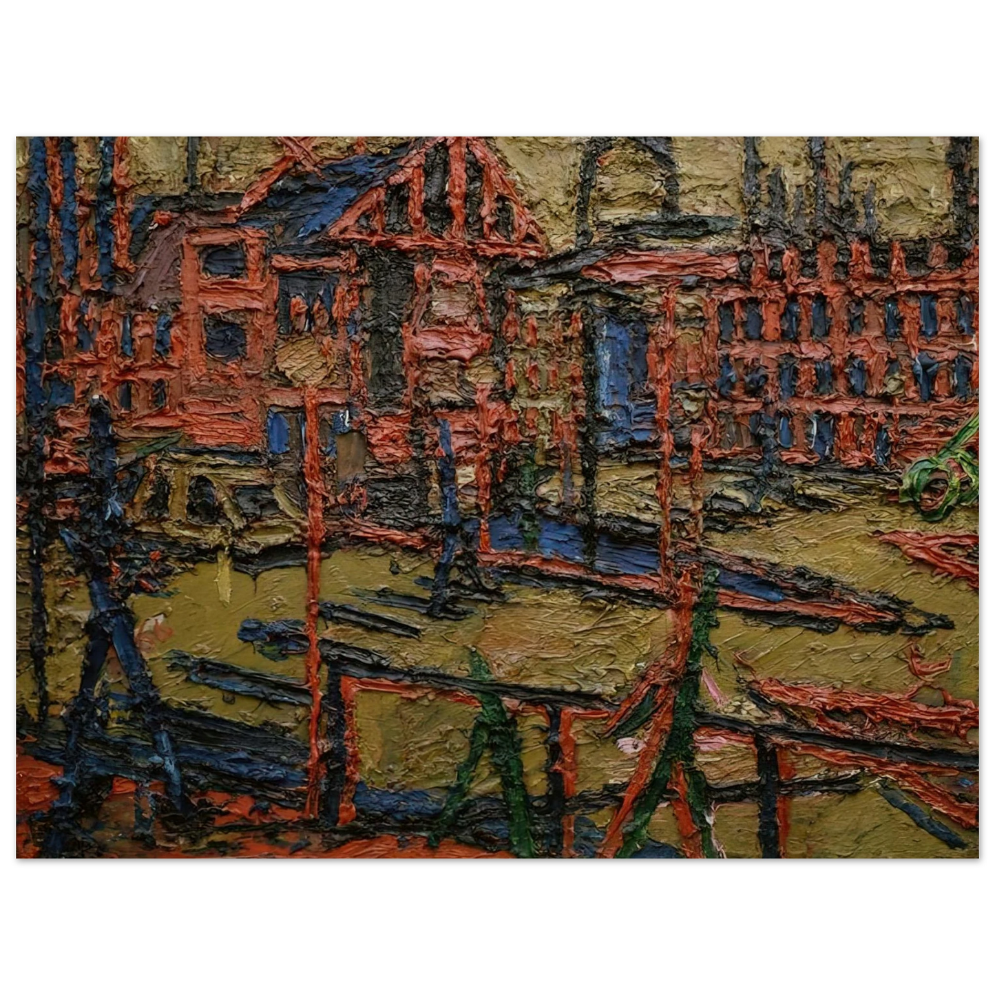 Frank Auerbach - BEHIND CAMDEN TOWN STATION SUMMER EVENING 75x100 cm / 30x40inches Fine Art Poster