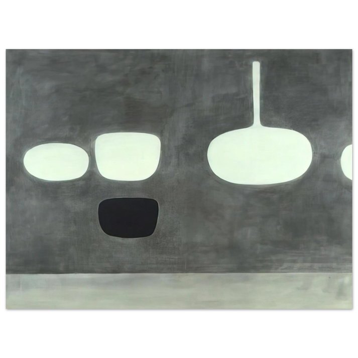 William Scott - Grey Still Life - 1969 75x100 cm / 30x40inches Fine Art Poster