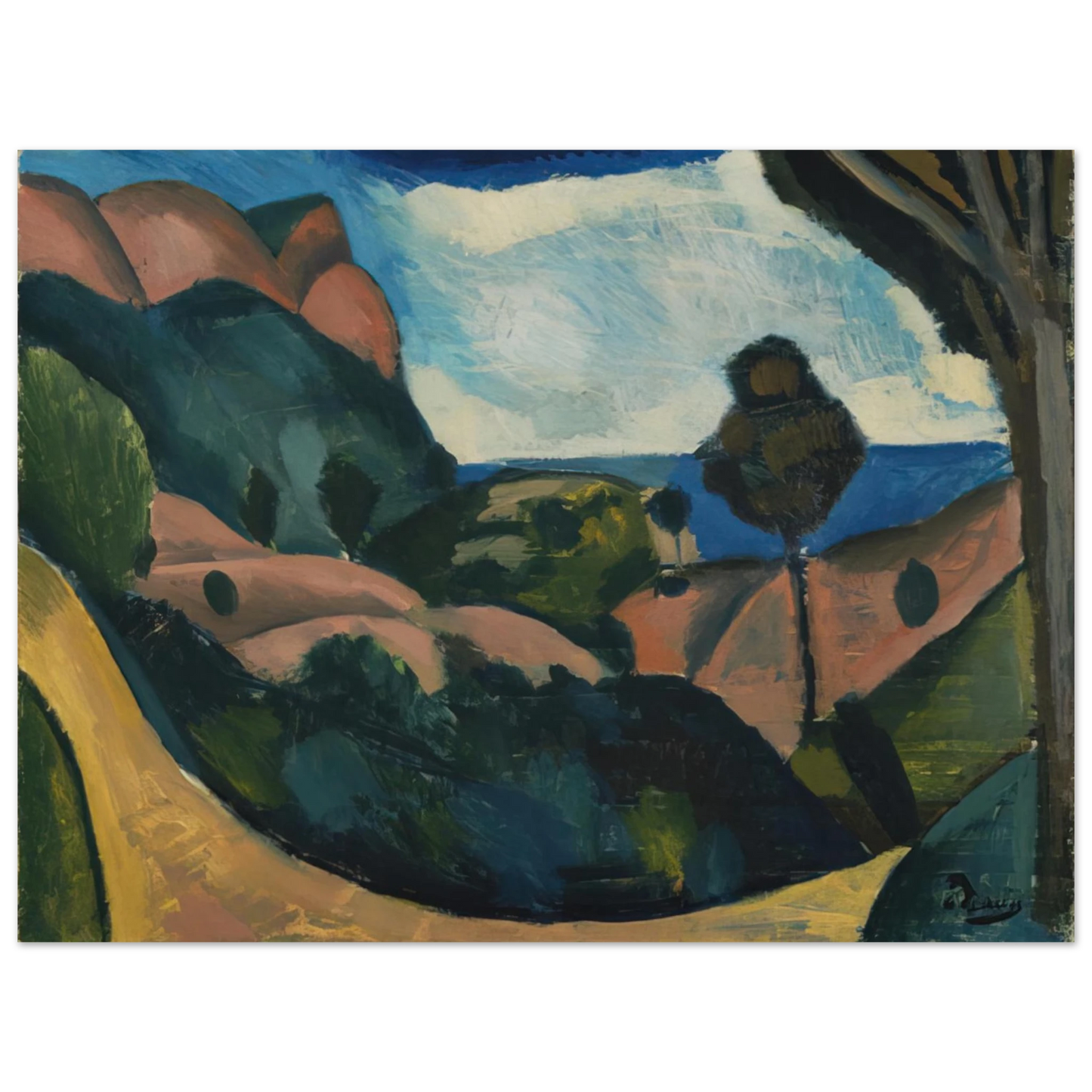 Andre Derain - LANDSCAPE NEAR CASSIS 1907 75x100 cm / 30x40inches Fine Art Poster