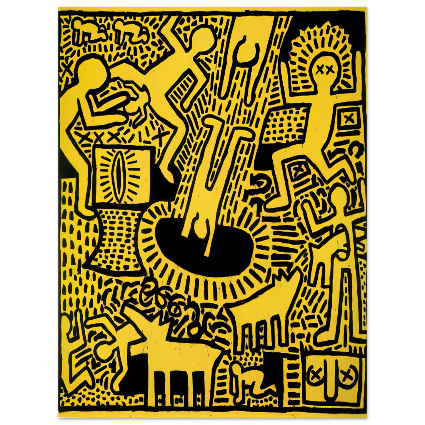 Keith Haring - UNTITLED 1981 75x100 cm / 30x40inches Fine Art Poster | Keith Haring Art For Sale