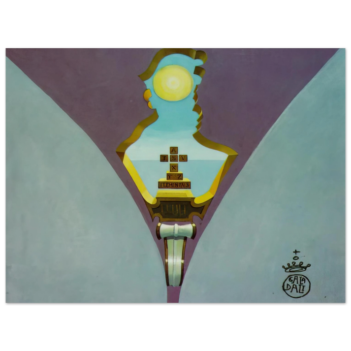 Salvador Dali - HOMAGE TO RAIMUNDUS LULLUS DESIGN FOR A CEILING PAINTING 75x100 cm / 30x40inches Fine Art Poster