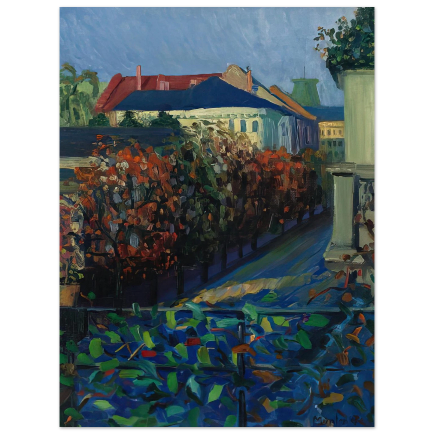 Gabriele Munter - BLICK AUS DER BONNER WOHNUNG 75x100 cm / 30x40inches Fine Art Poster