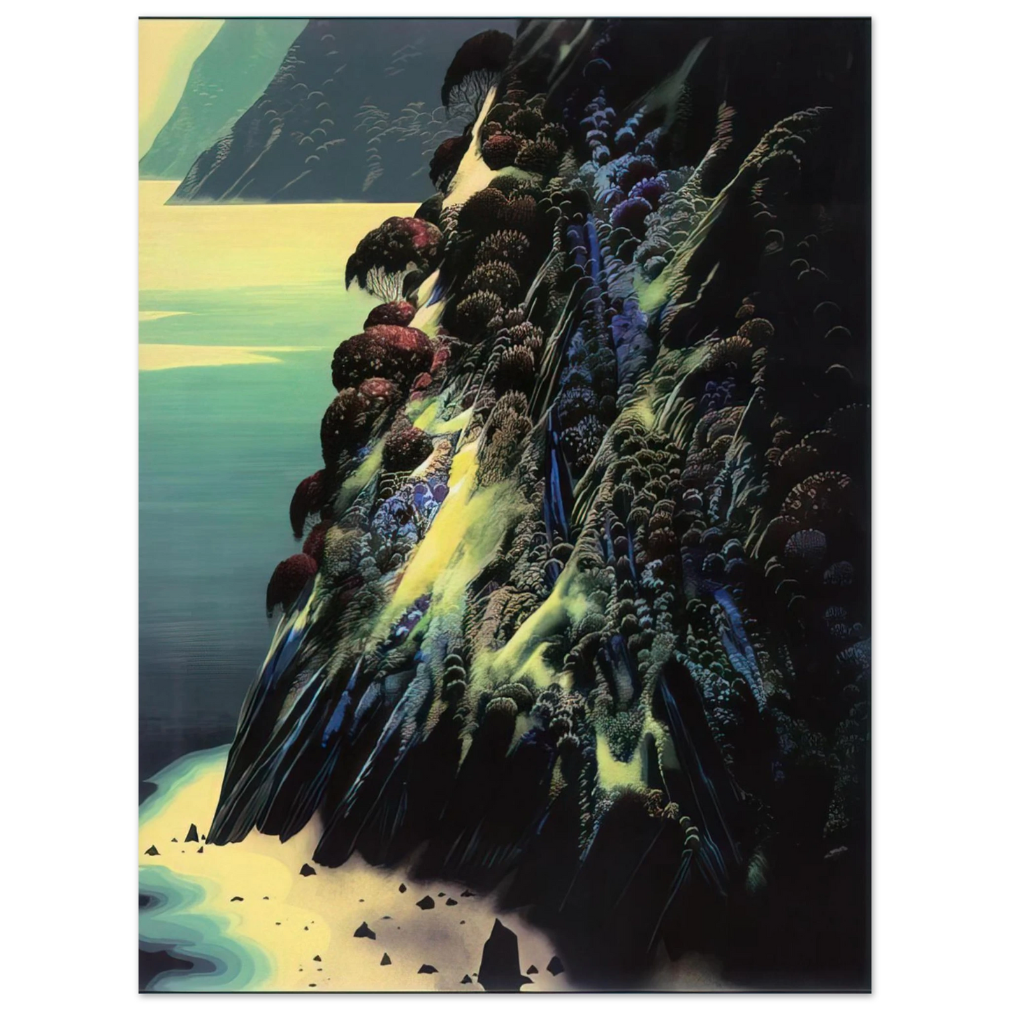 Eyvind Earle - Big Sur Poem 75x100 cm / 30x40inches Fine Art Poster