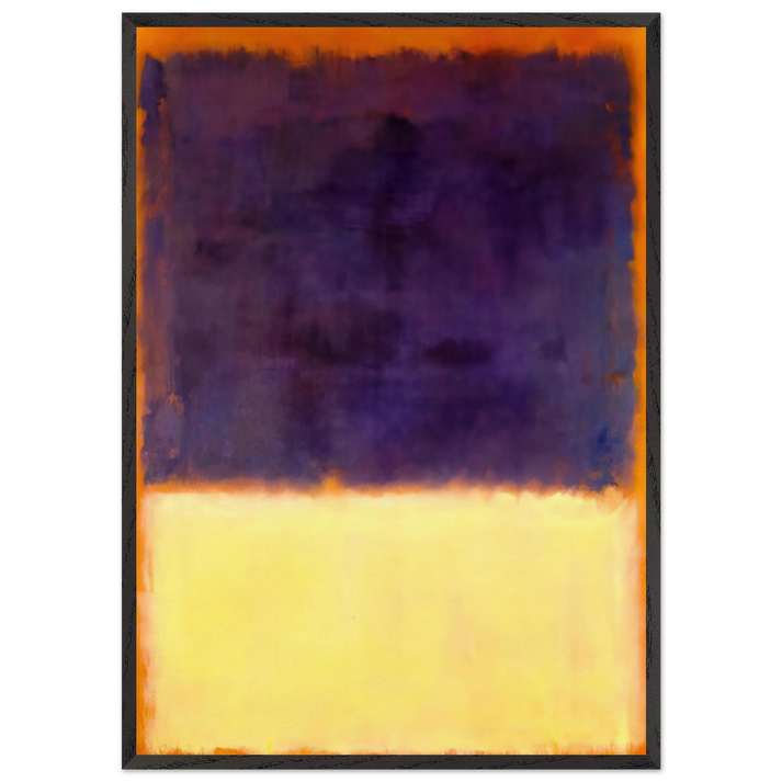 Red Orange Tan and Purple - 1954 - Mark Rothko 70x100 cm / 28x40 inches Framed Art Print – Black Wooden Frame