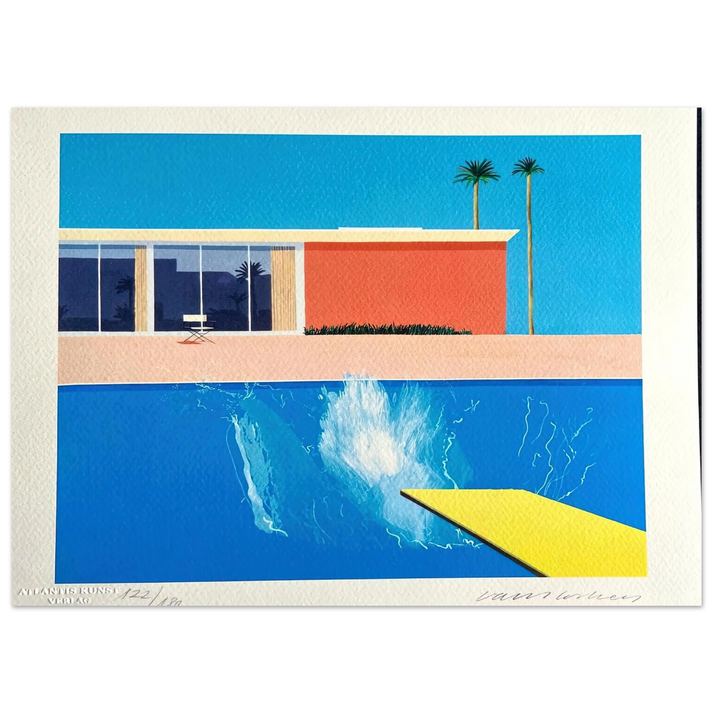 David Hockney - David Hockney Wall art - A2 (42 x 59.4 cm) - Premium Wooden Framed Poster With Fine Art Paper-canvas - White frame