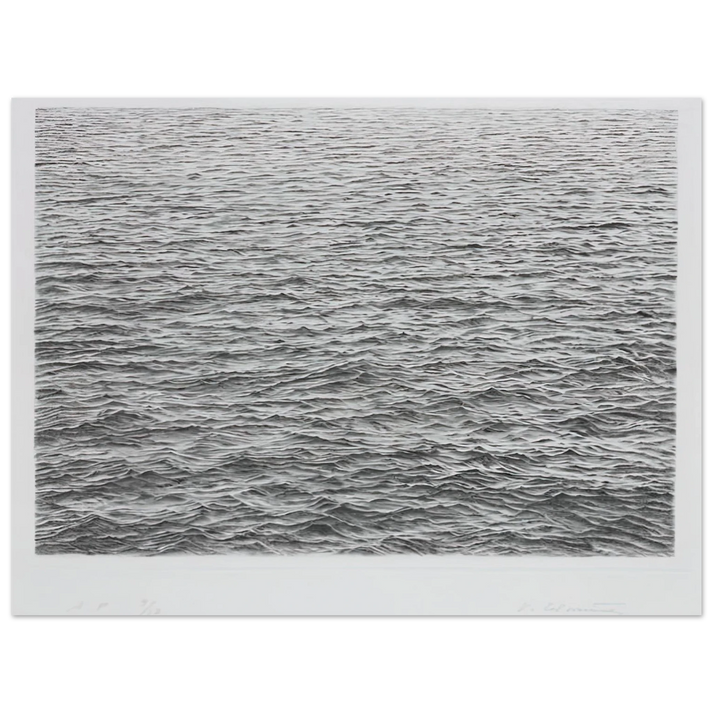 Vija Celmins - DRYPOINT OCEAN SURFACE 1983 75x100 cm / 30x40inches Fine Art Poster