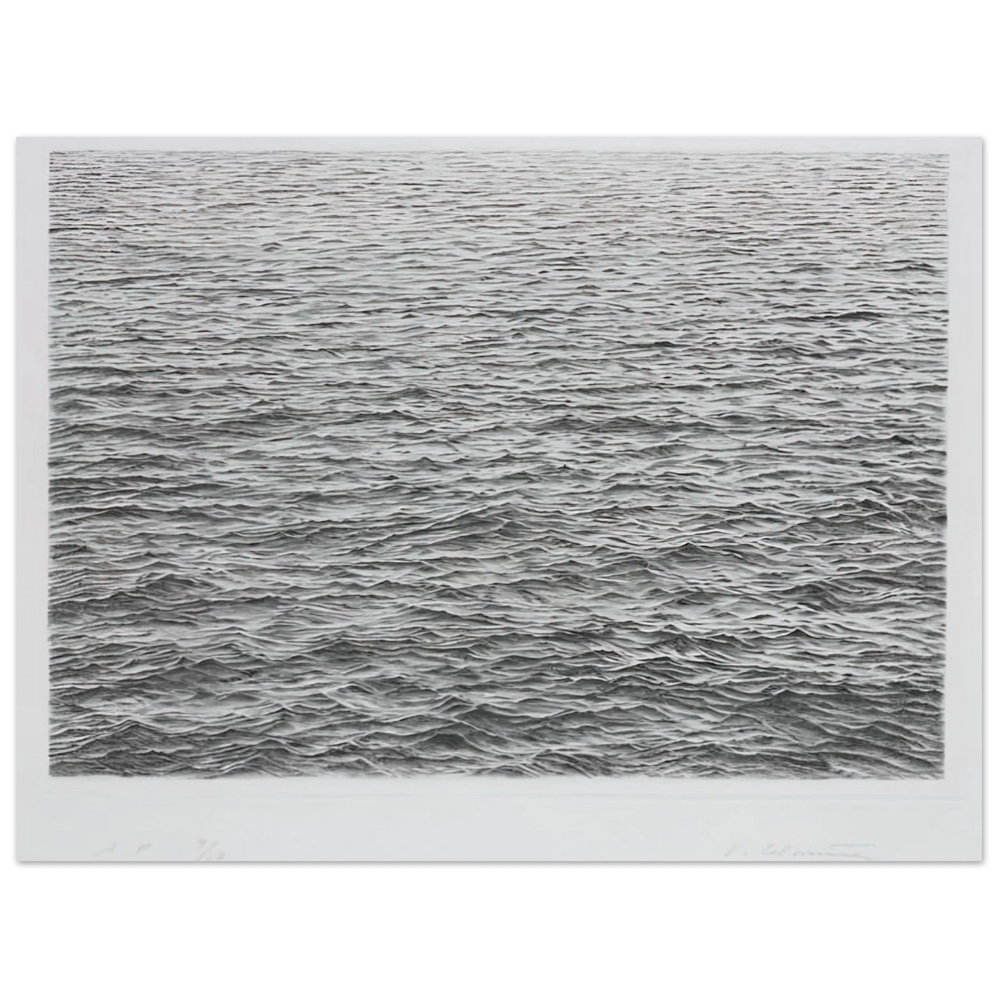 Vija Celmins - DRYPOINT OCEAN SURFACE 1983 75x100 cm / 30x40inches Fine Art Poster