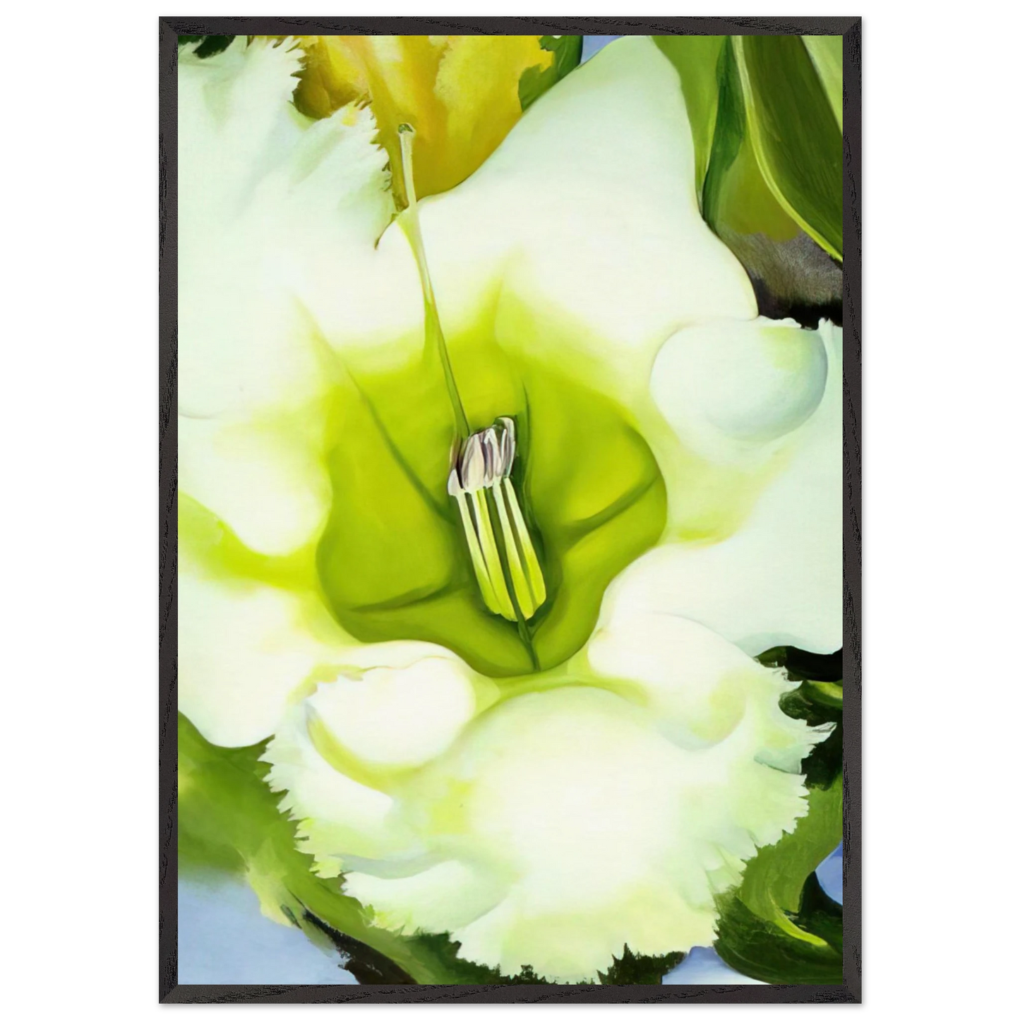 Cup Of Silver Ginger - Georgia OKeeffe 70x100 cm / 28x40 inches Framed Art Print – Black Wooden Frame
