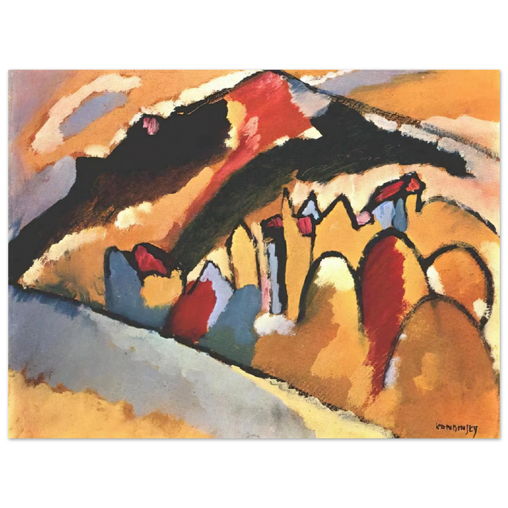Wassily Kandinsky - STUDY FOR AUTUMN 1909 75x100 cm / 30x40inches Fine Art Poster