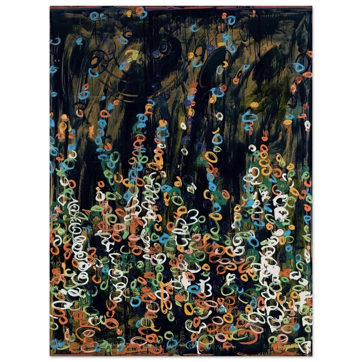 Mario Schifano - Sognato acquarello e dipinto a smalto - 1984 75x100 cm / 30x40inches Fine Art Poster