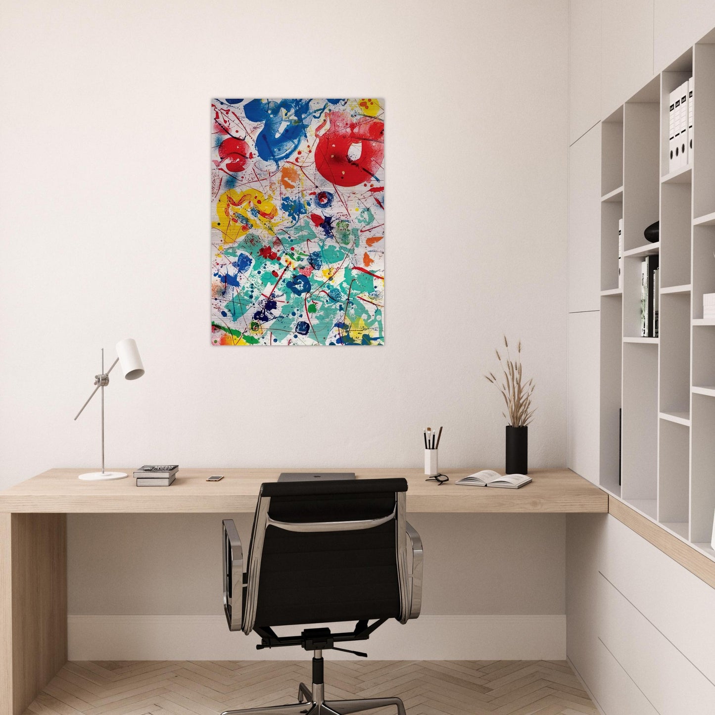 Untitled SF 358 - Sam Francis Brushed Aluminum Print - 70x100 cm / 28x40 inches | Sam Francis Aluminum Print | Sam Francis Prints