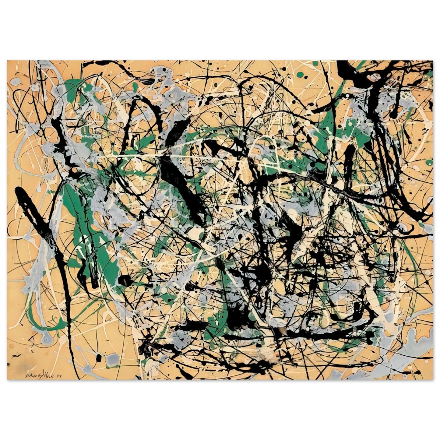 Jackson Pollock - NUMBER 17 1949 75x100 cm / 30x40inches Fine Art Poster