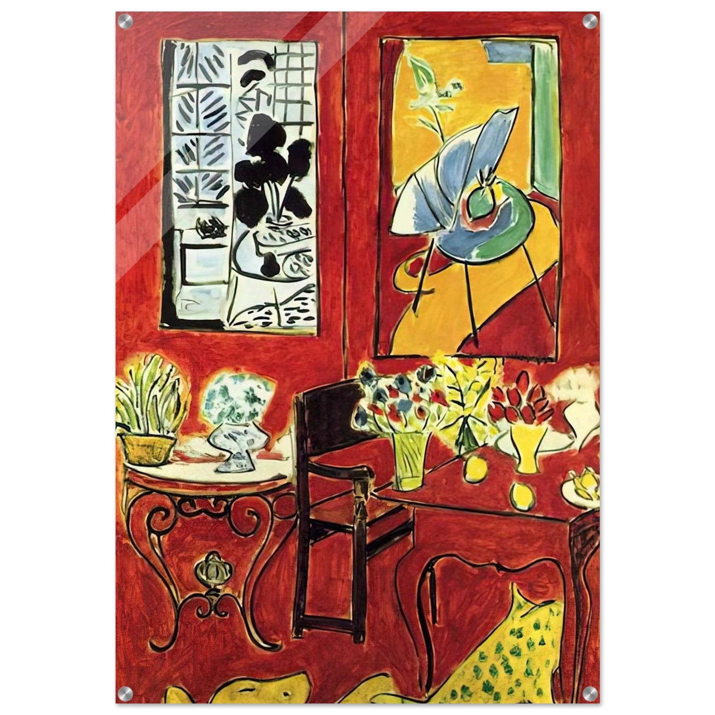 LARGE RED INTERIOR 1948 - Henri Matisse Acrylic Print - 70x100 cm / 28x40″ inches