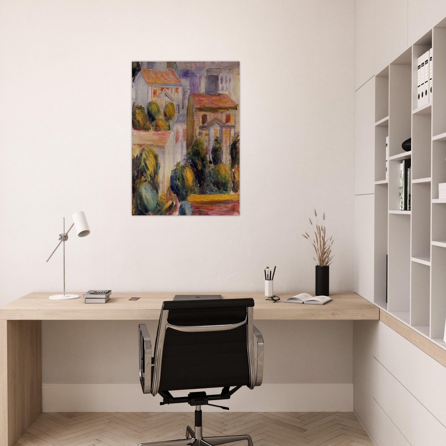 House at Cagnes - Pierre-Auguste Renoir Brushed Aluminum Print - 70x100 cm / 28x40 inches | Pierre-Auguste Renoir Aluminum Print | Pierre-Auguste Renoir Prints