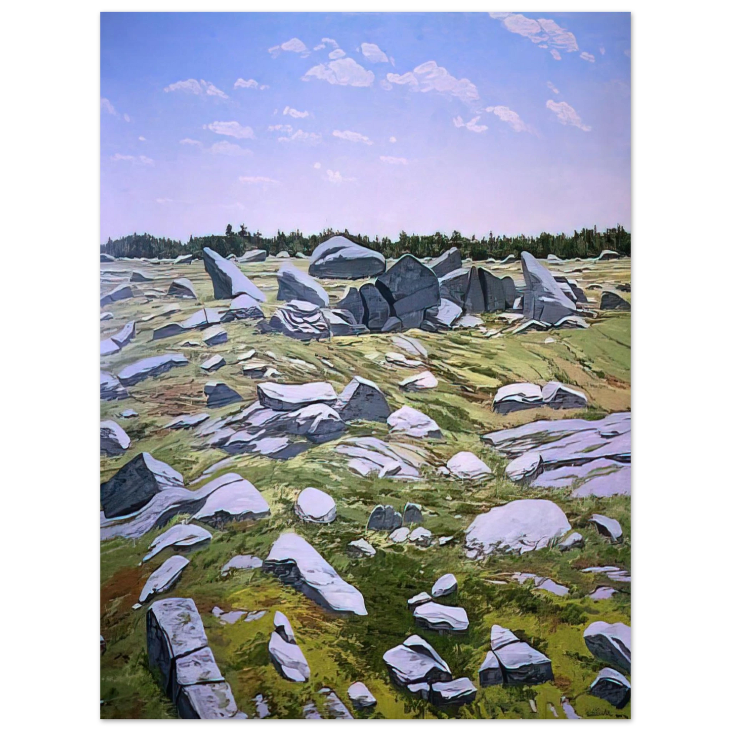 Neil Welliver - Midday Barren - 1983 75x100 cm / 30x40inches Fine Art Poster