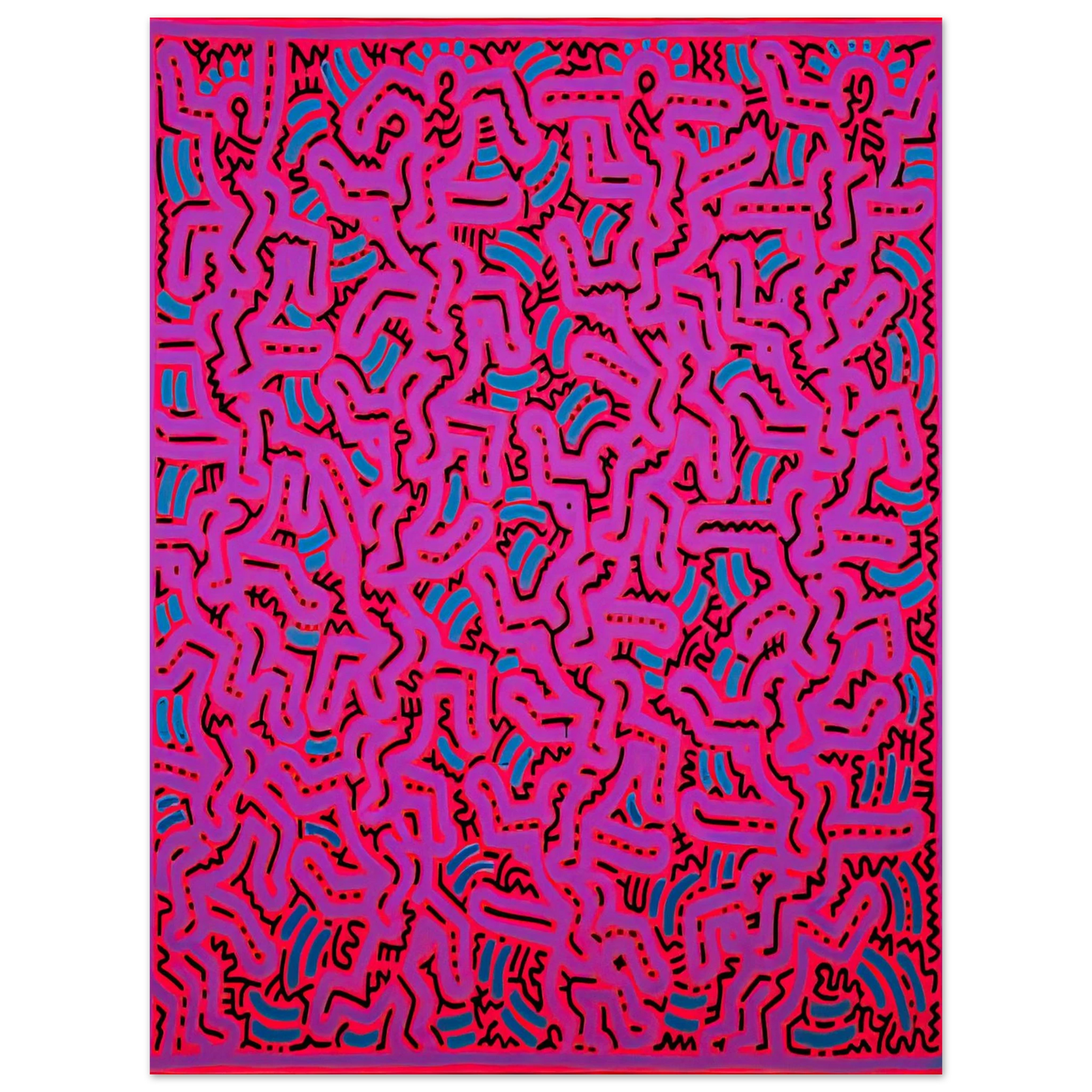 Keith Haring - UNTITLED 1984 75x100 cm / 30x40inches Fine Art Poster | Keith Haring Art For Sale
