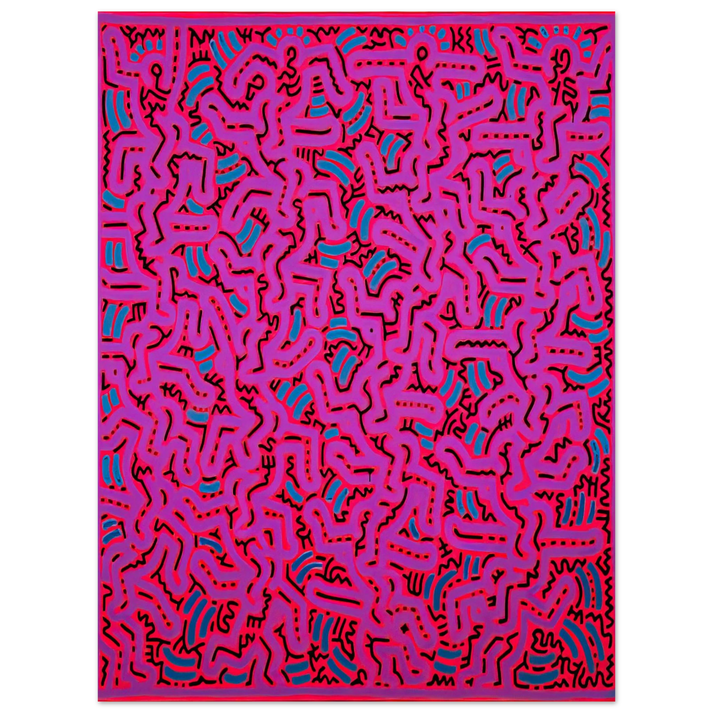 Keith Haring - UNTITLED 1984 75x100 cm / 30x40inches Fine Art Poster | Keith Haring Art For Sale