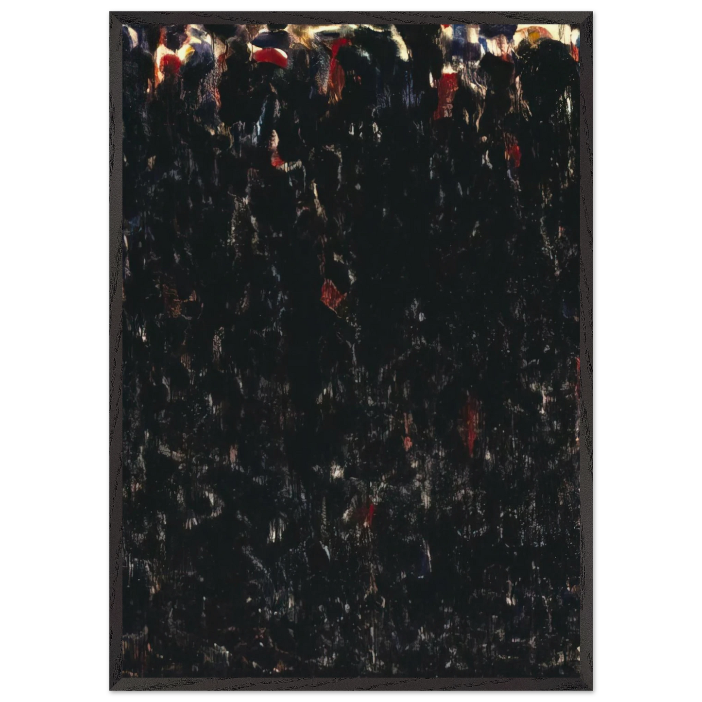 Untitled Black Clouds - Sam Francis 70x100 cm / 28x40 inches Framed Art Print – Black Wooden Frame