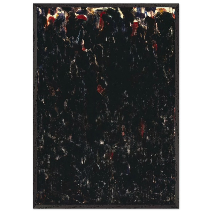 Untitled Black Clouds - Sam Francis 70x100 cm / 28x40 inches Framed Art Print – Black Wooden Frame