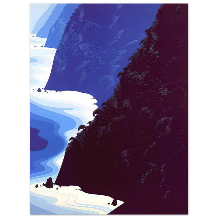 Eyvind Earle - Blue Big Sur 75x100 cm / 30x40inches Fine Art Poster