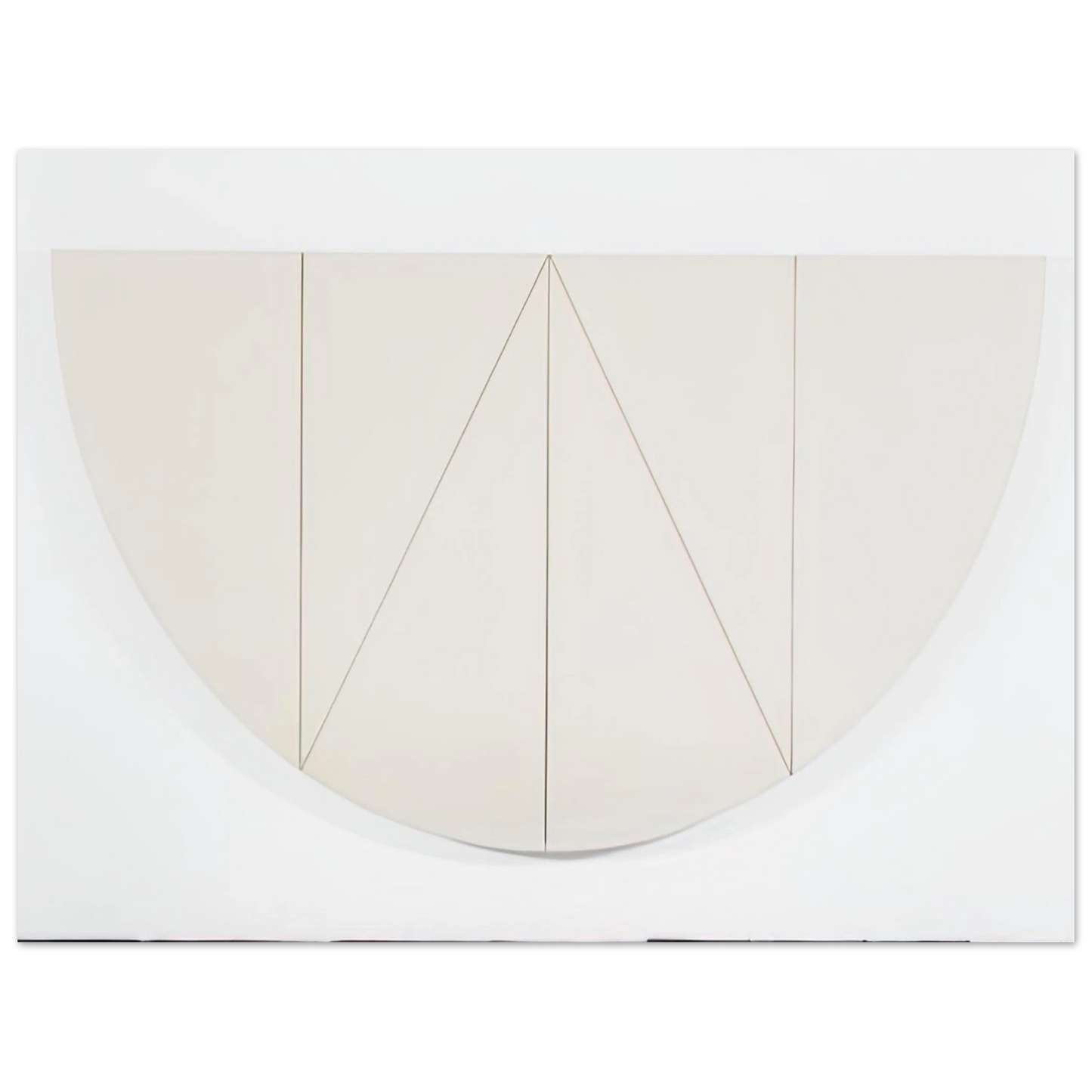 Robert Mangold - 1 2 MANILLA CURVED AREA 1967 75x100 cm / 30x40inches Fine Art Poster