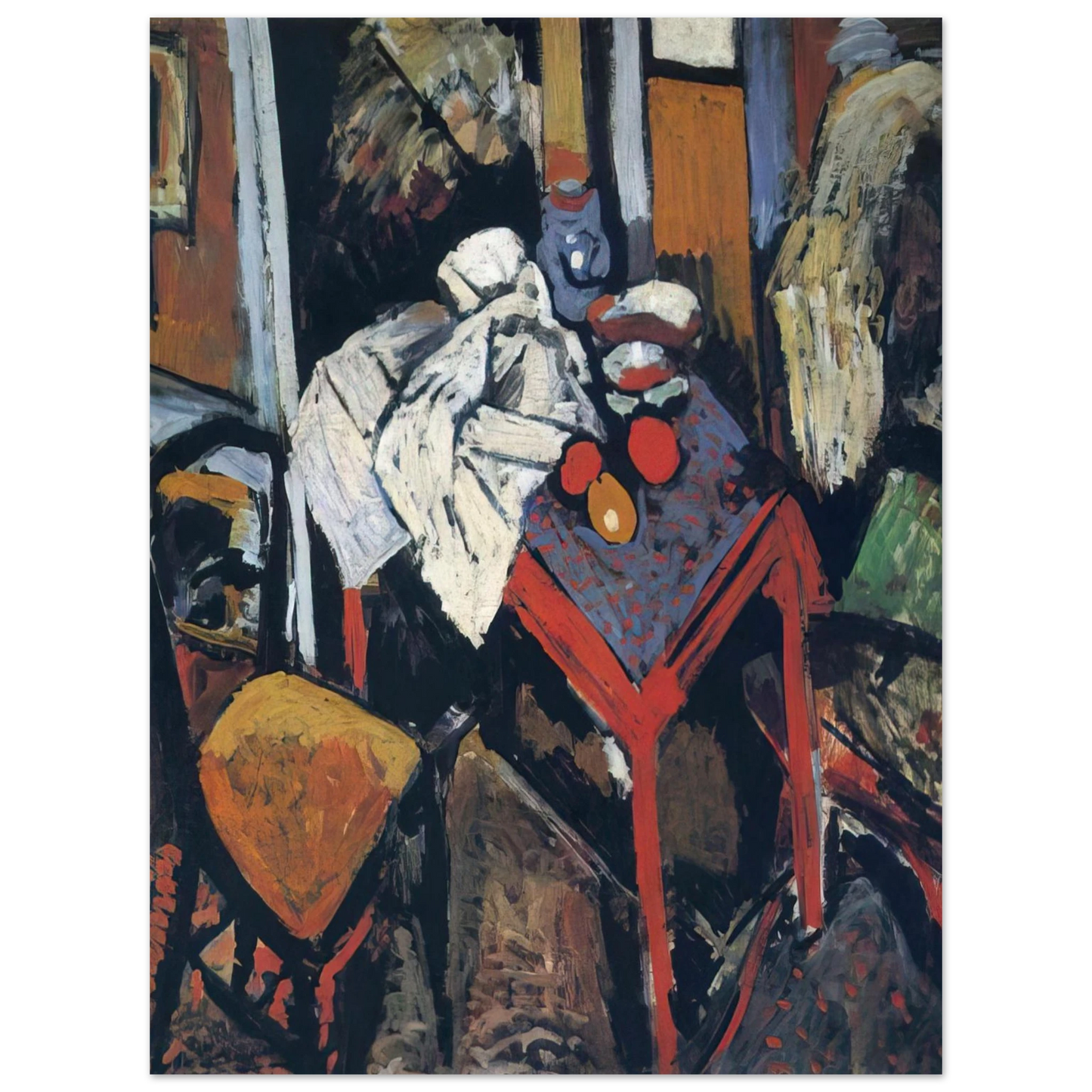 Andre Derain - STILL LIFE ON THE RED TABLE 1904 75x100 cm / 30x40inches Fine Art Poster