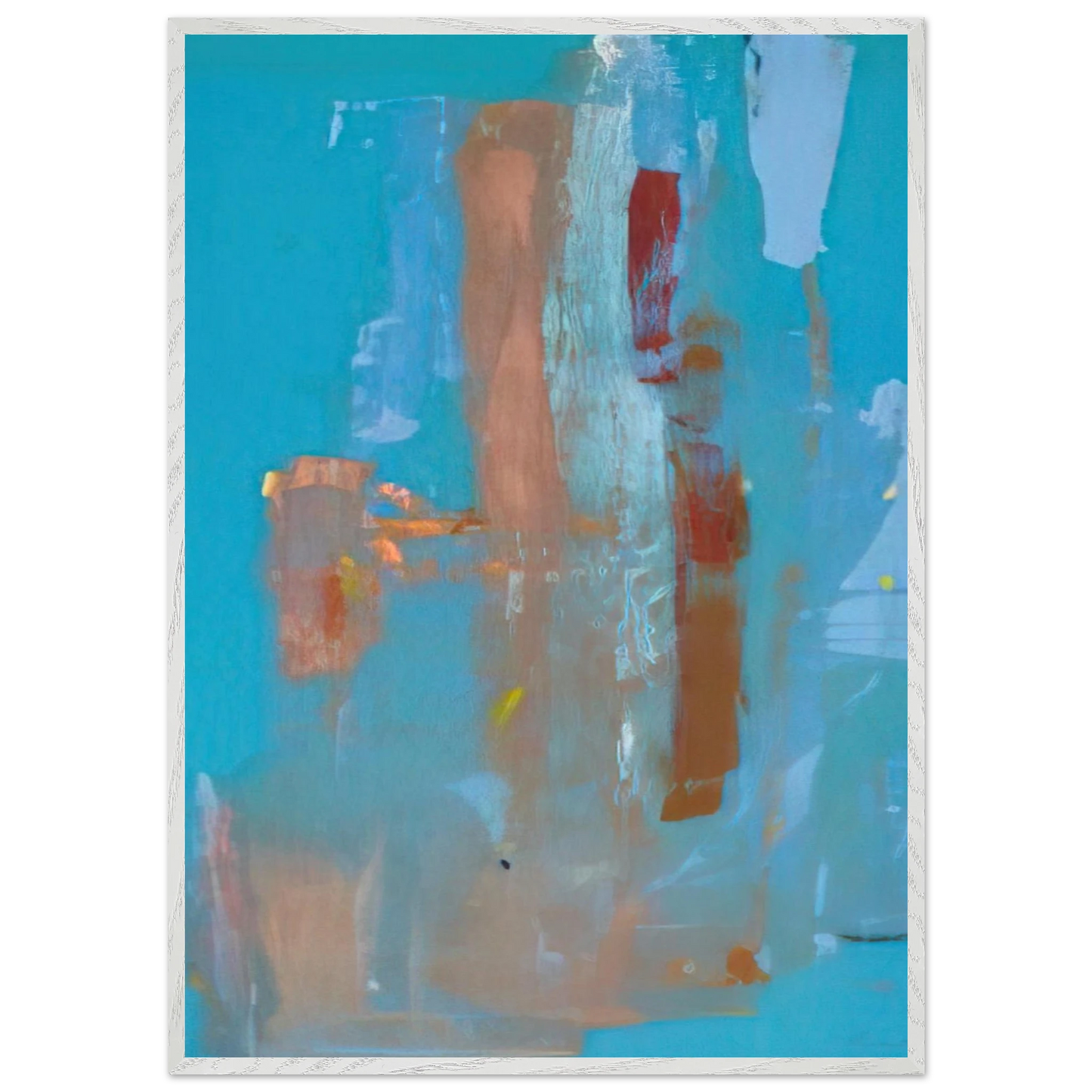 Helen Frankenthaler - In on Blue - 1976 Wall art - A3 (29.7 x 42 cm) - Premium Wooden Framed Poster With Fine Art Paper-canvas - Wood frame