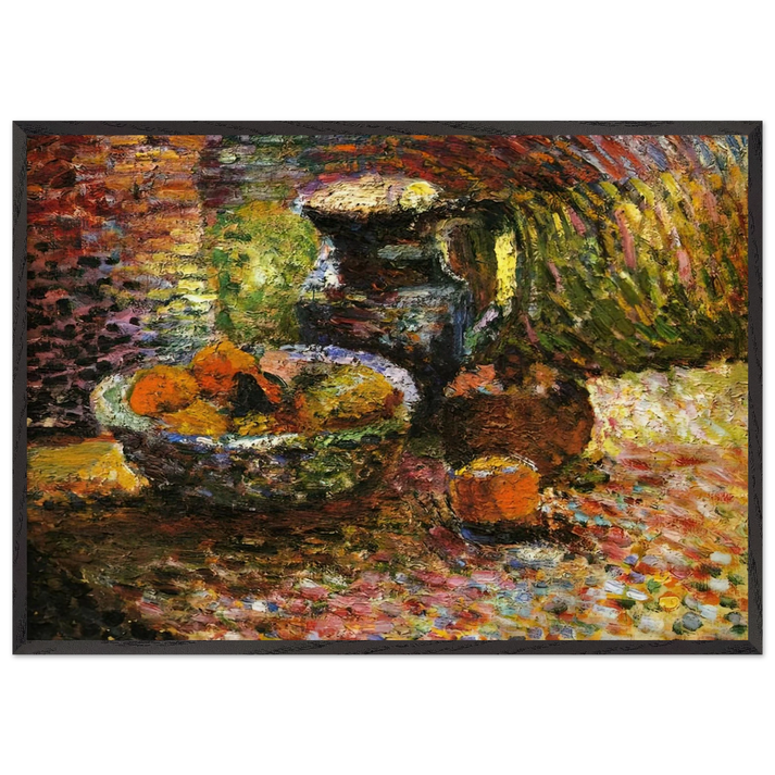 STILL LIFE WITH PITCHER AND FRUIT - Henri Matisse 70x100 cm / 28x40 inches Framed Art Print – Black Wooden Frame