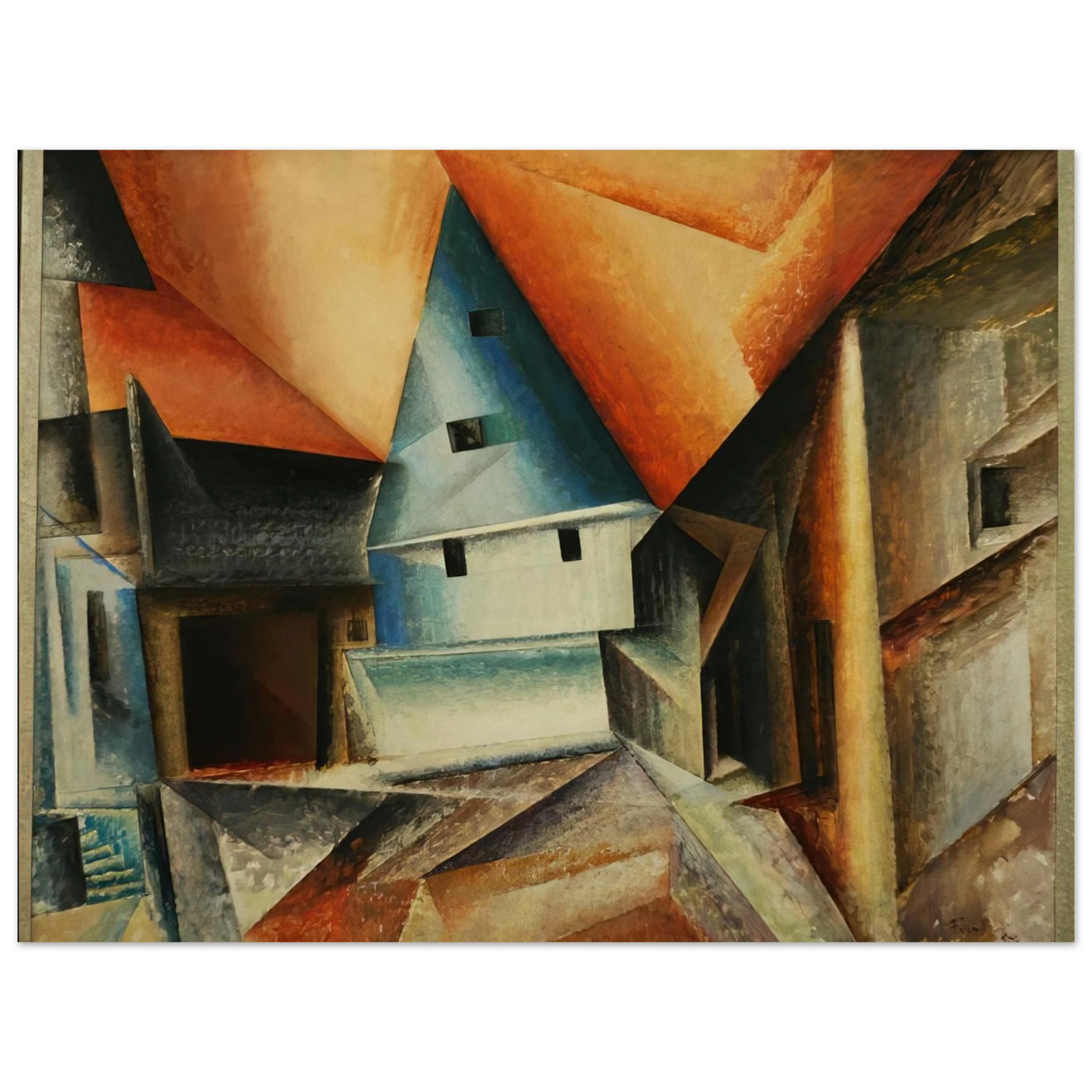 Lyonel Feininger - OBERWEIMAR 1921 75x100 cm / 30x40inches Fine Art Poster