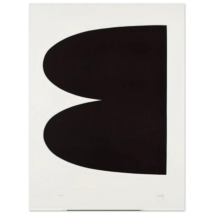 Ellsworth Kelly - Black from Suite of Twenty-Seven Color Lithographs 75x100 cm / 30x40inches Fine Art Poster