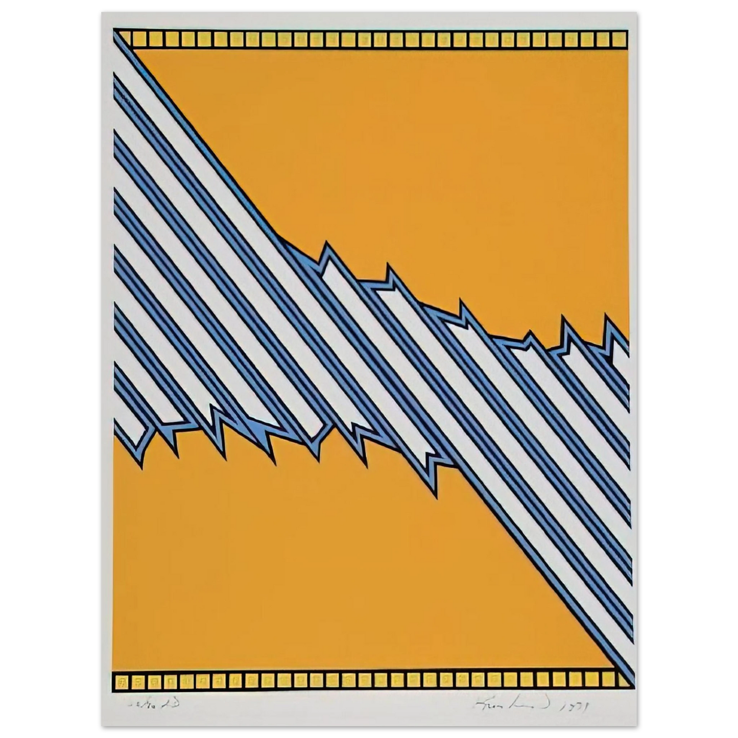 Nicholas Krushenick - Greenwood - 1979 75x100 cm / 30x40inches Fine Art Poster