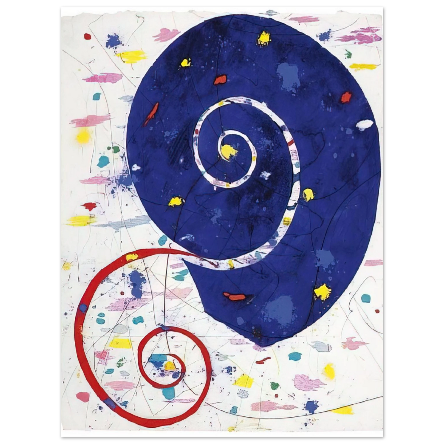 Sam Francis - Ammonite SFM 82-063 75x100 cm / 30x40inches Fine Art Poster