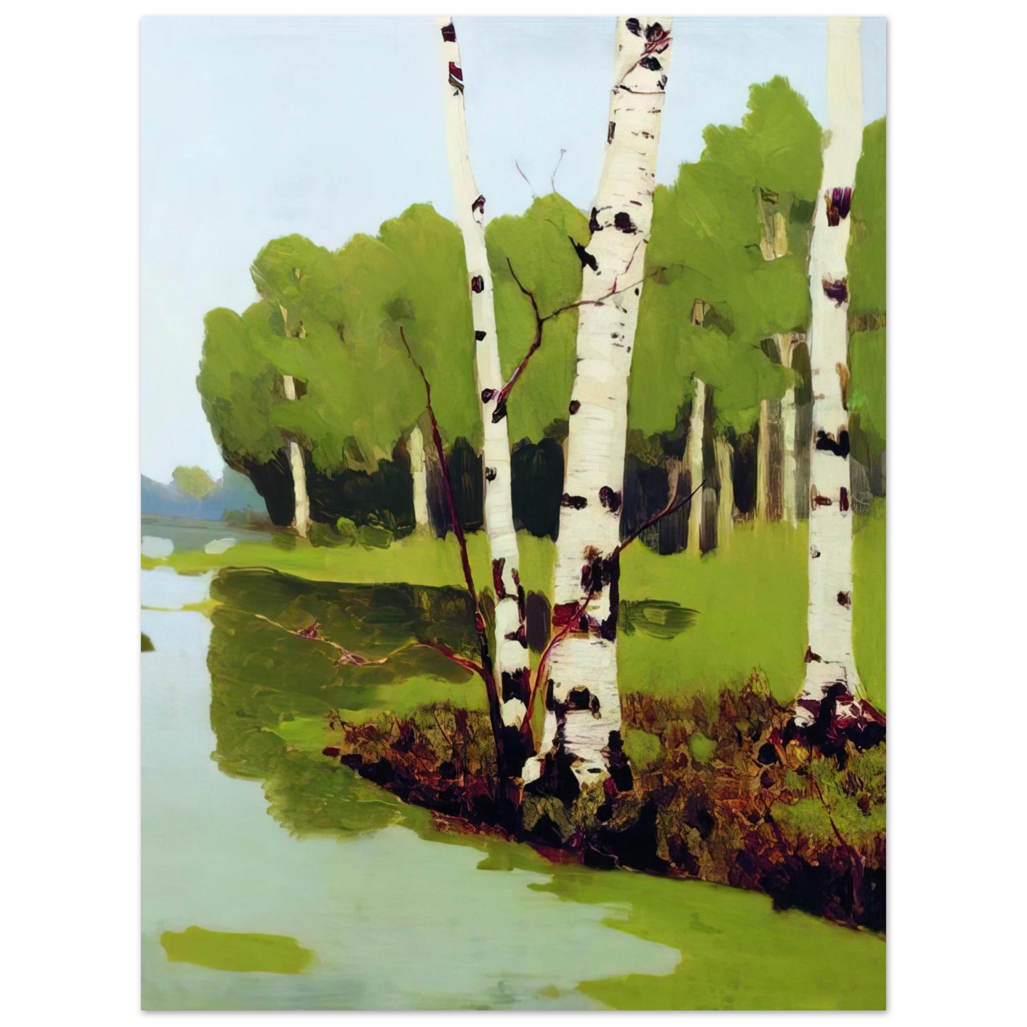 Arkhyp Kuindzhi - Birches 75x100 cm / 30x40inches Fine Art Poster
