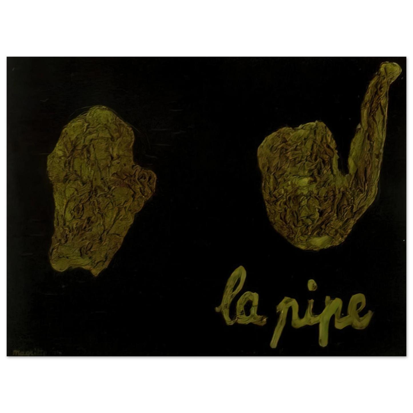 Rene Magritte - THE PIPE 1927 75x100 cm / 30x40inches Fine Art Poster