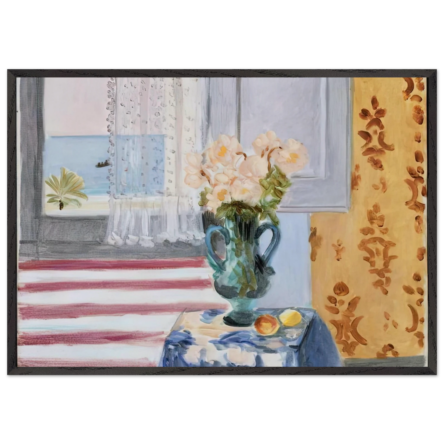 VASE OF FLOWERS 1924 - Henri Matisse 70x100 cm / 28x40 inches Framed Art Print – Black Wooden Frame