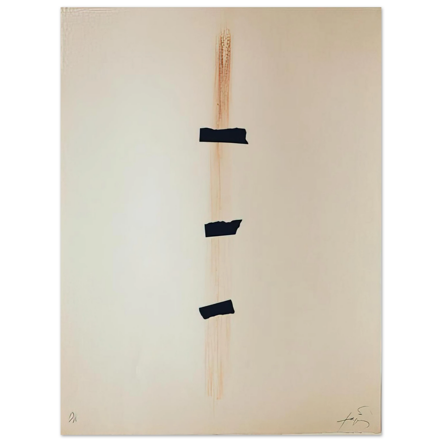 Antoni Tapies - LES TROIS NOIRS 1976 75x100 cm / 30x40inches Fine Art Poster