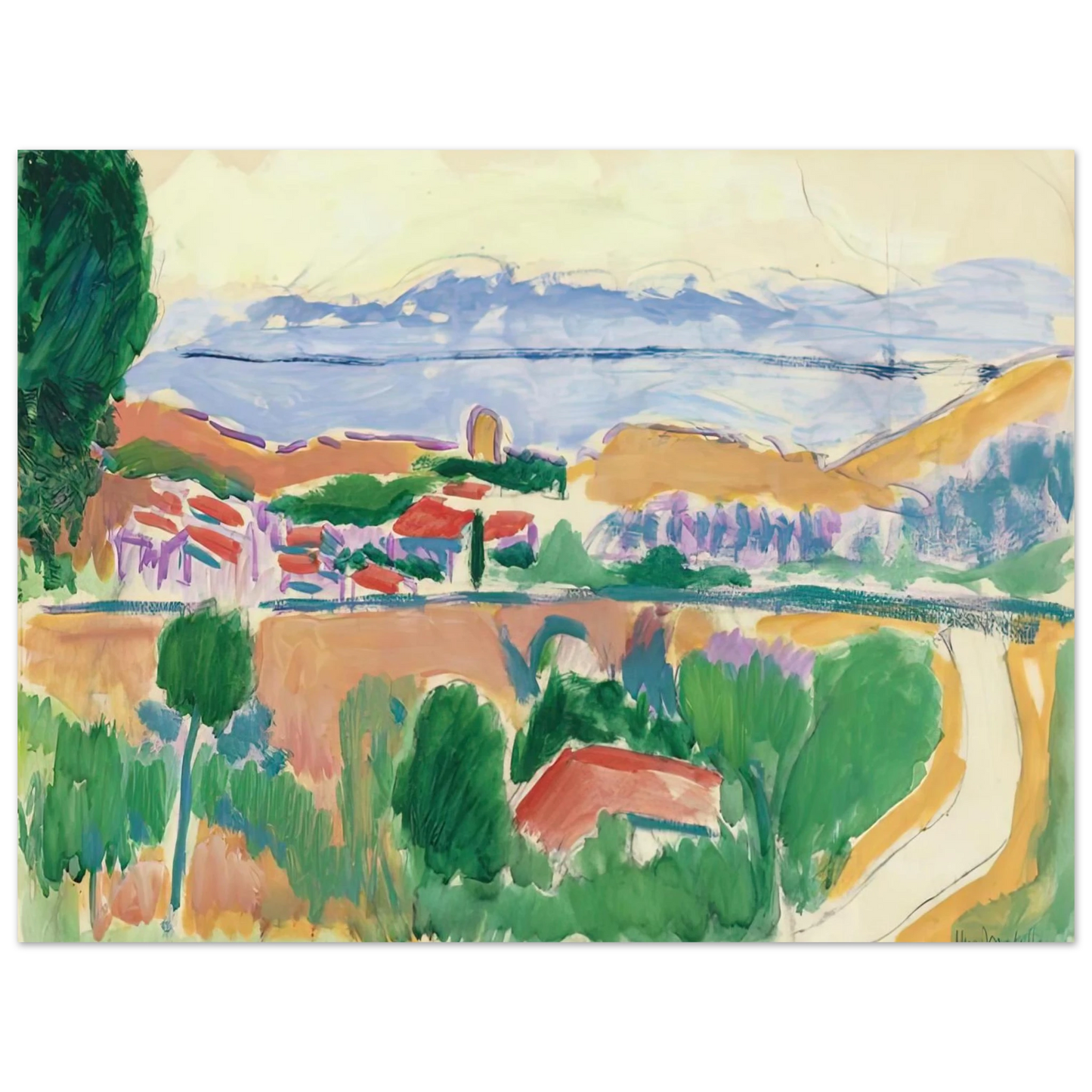 Henri Matisse - VUE DE COLLIOURE 1906 75x100 cm / 30x40inches Fine Art Poster