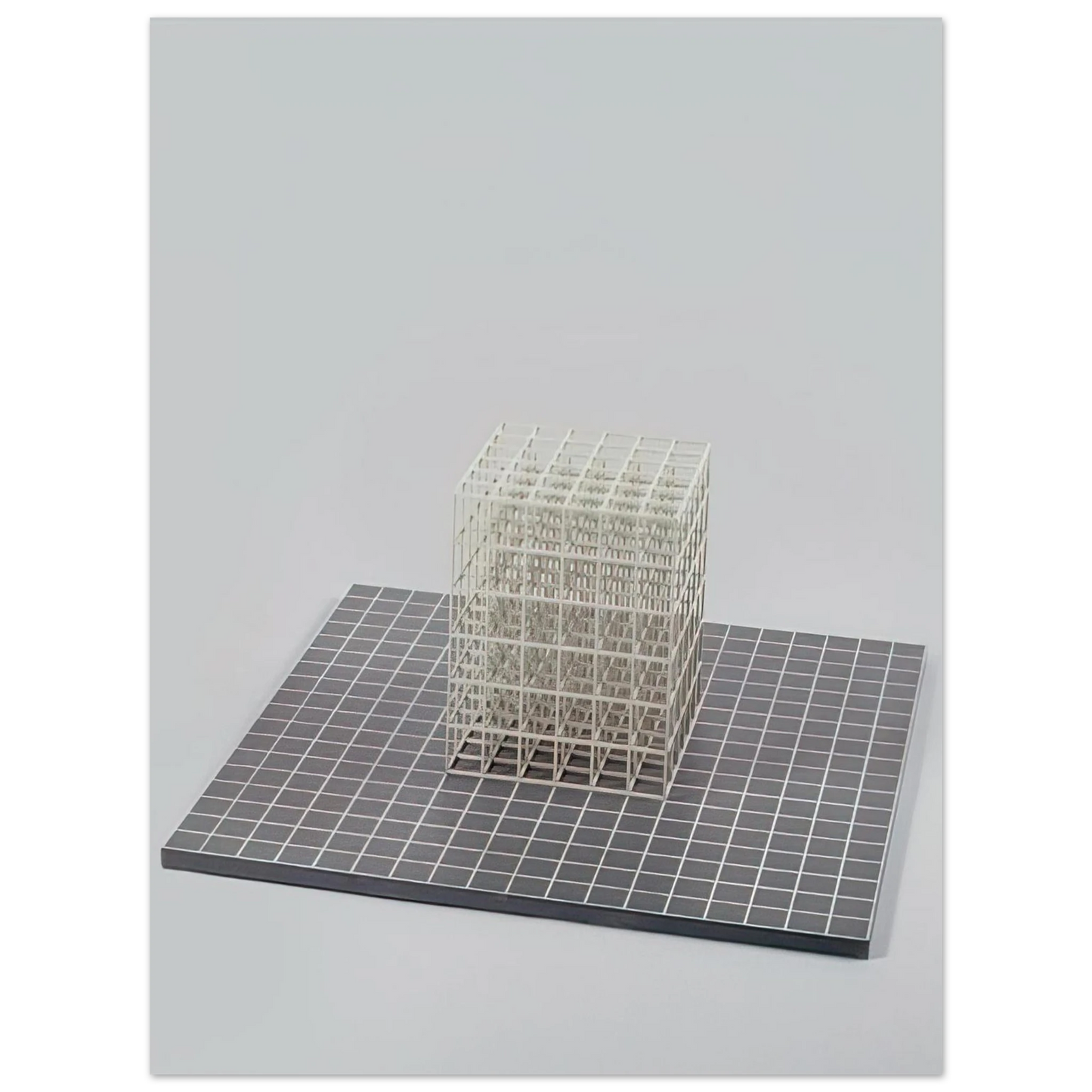 Sol LeWitt - Modular cube. Base 75x100 cm / 30x40inches Fine Art Poster