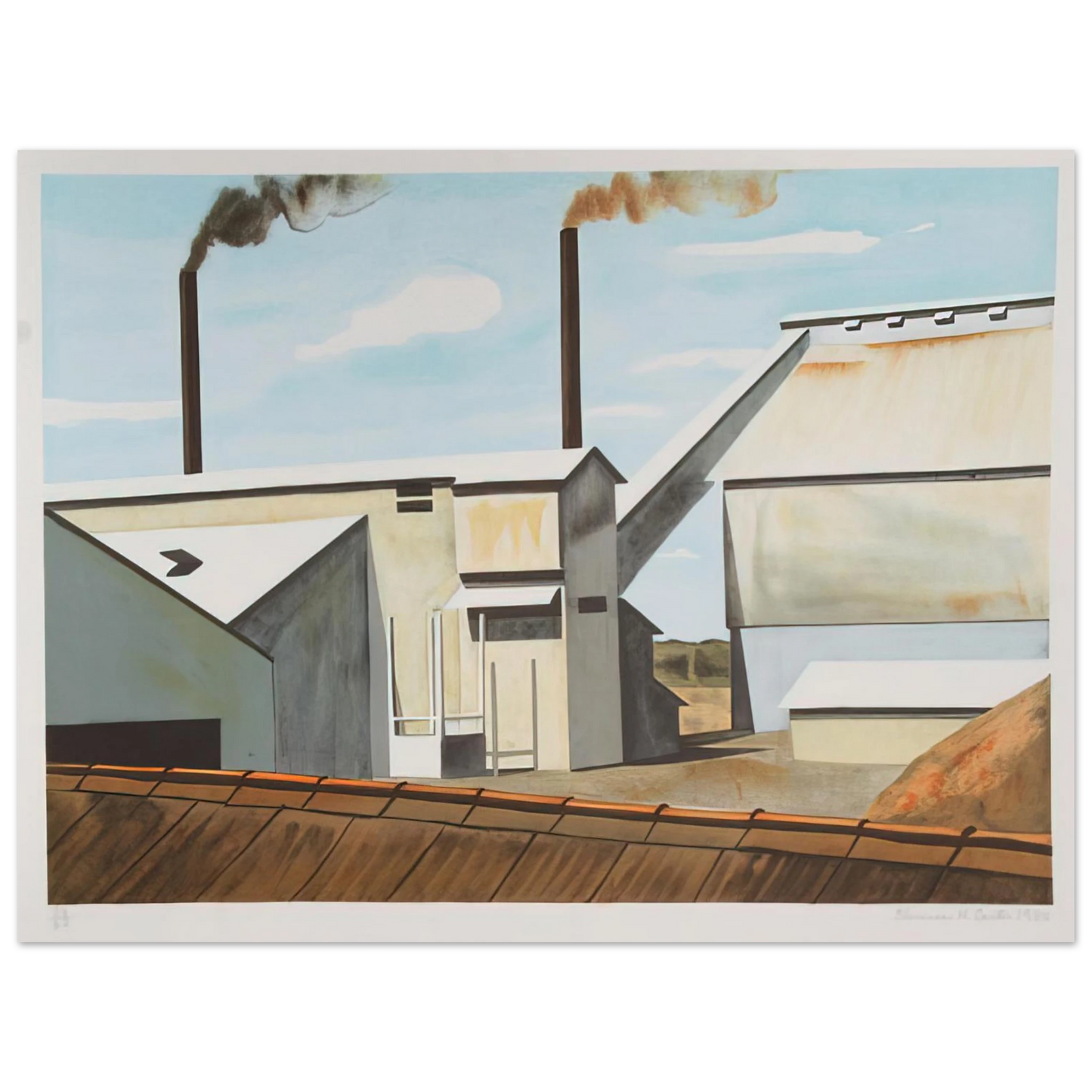 Clarence Holbrook Carter - Factory - 1980 75x100 cm / 30x40inches Fine Art Poster