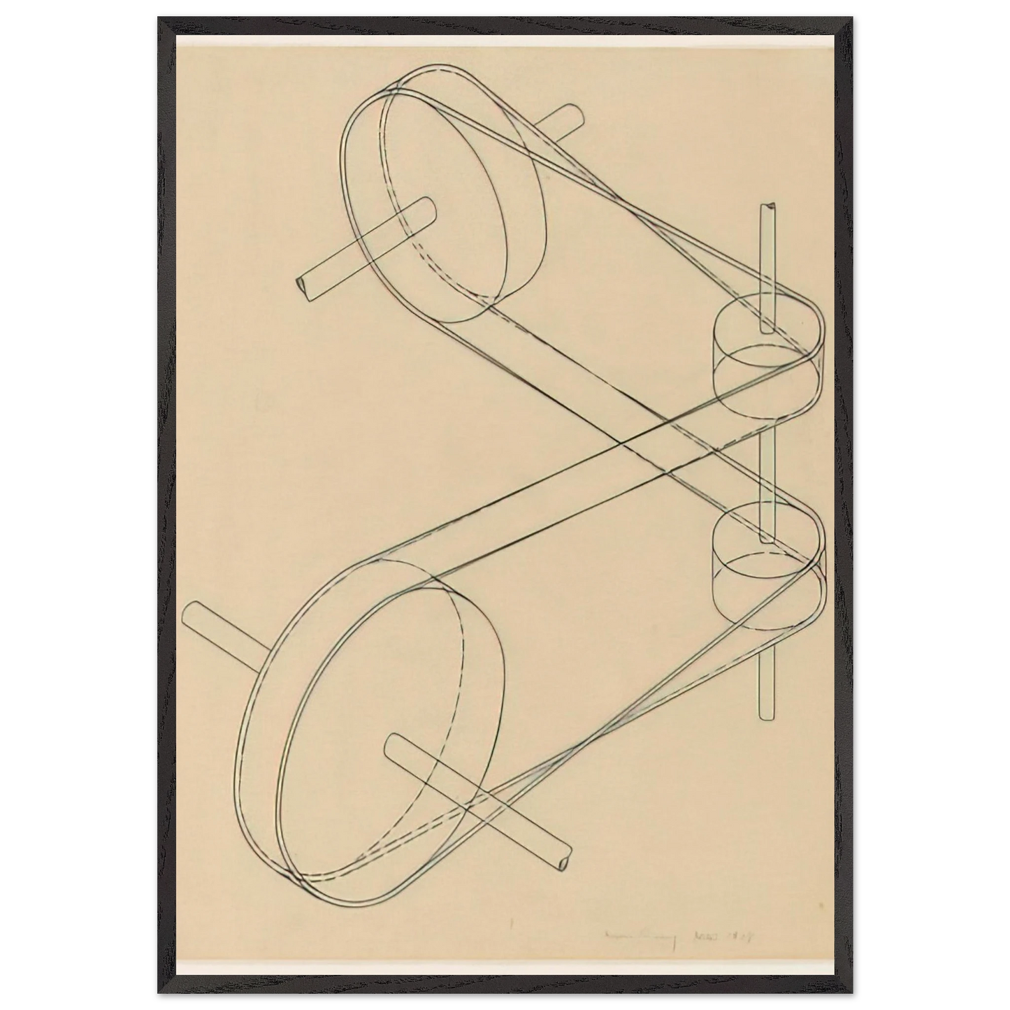 Untitled N35 - Man Ray 70x100 cm / 28x40 inches Framed Art Print – Black Wooden Frame