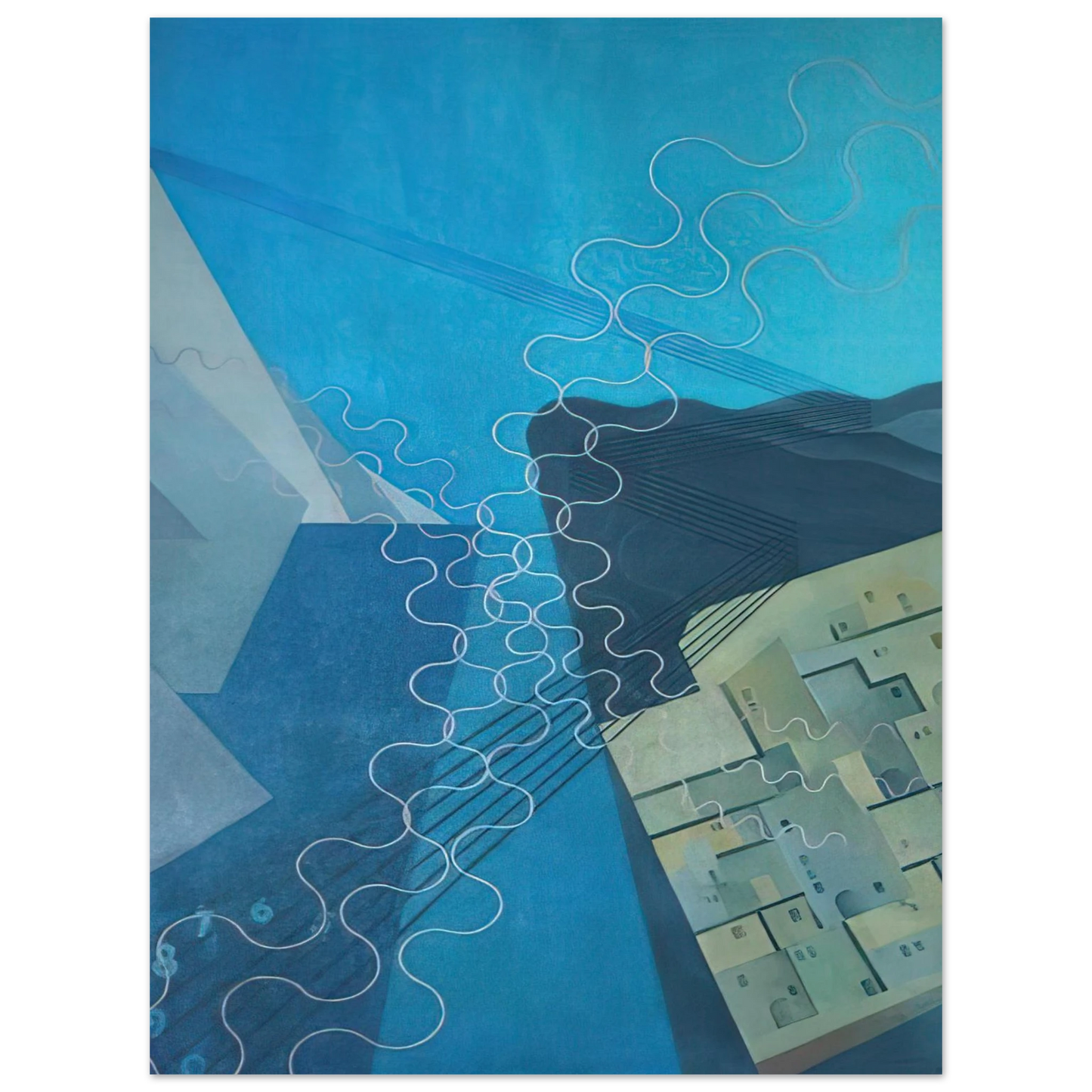 Benedetta Cappa - Synthesis of Telegraphic and Telephonic Communications - 1933 - 1934 Palermo, Sicily, Italy 75x100 cm / 30x40inches Fine Art Poster