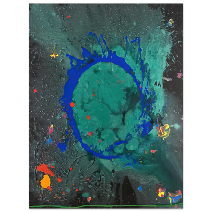 John Hoyland - Jade Buddha 23.07.08 - 2008 75x100 cm / 30x40inches Fine Art Poster