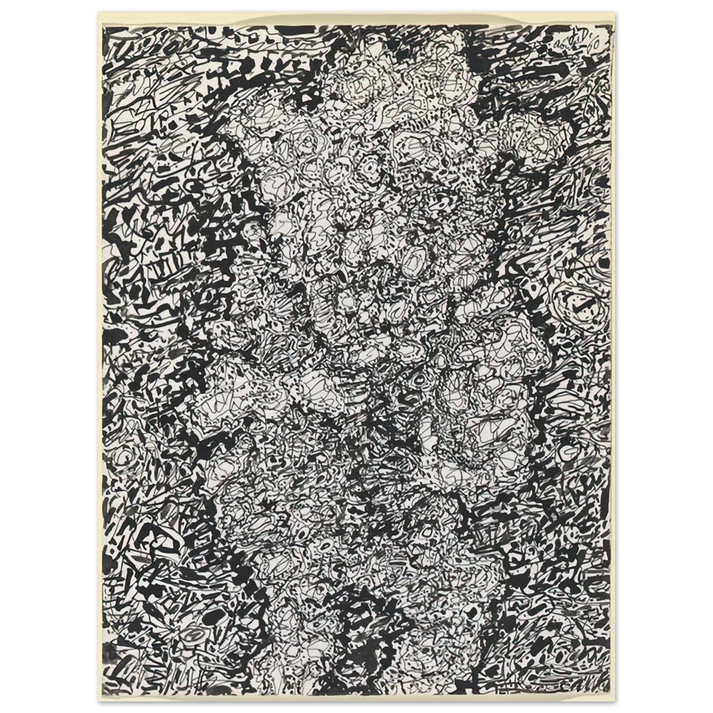 Jean Dubuffet - FIGURE WITH HAT IN A LANDSCAPE 1960 75x100 cm / 30x40inches Fine Art Poster