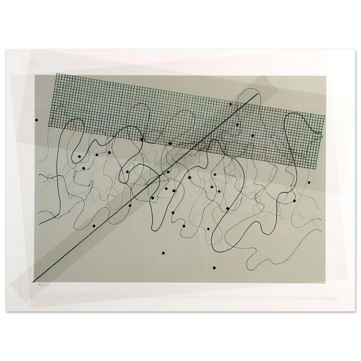 John Cage - Fontana Mix Light Grey - 1981 75x100 cm / 30x40inches Fine Art Poster