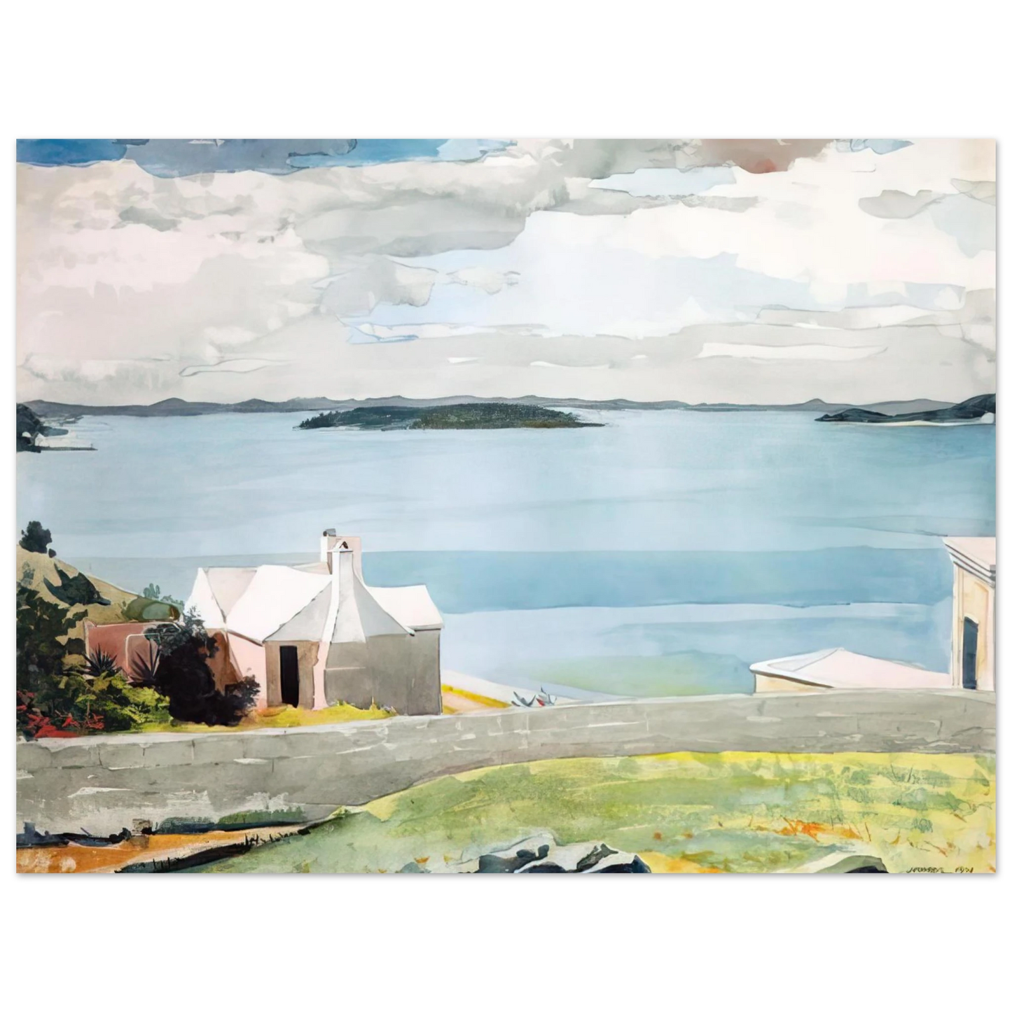 Winslow Homer - INLAND WATER BERMUDA 75x100 cm / 30x40inches Fine Art Poster