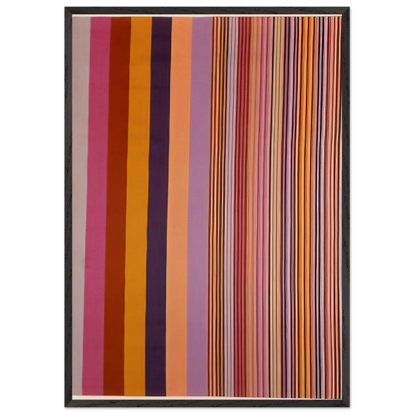 Lincoln Center - 1971 - Gene Davis 70x100 cm / 28x40 inches Framed Art Print – Black Wooden Frame
