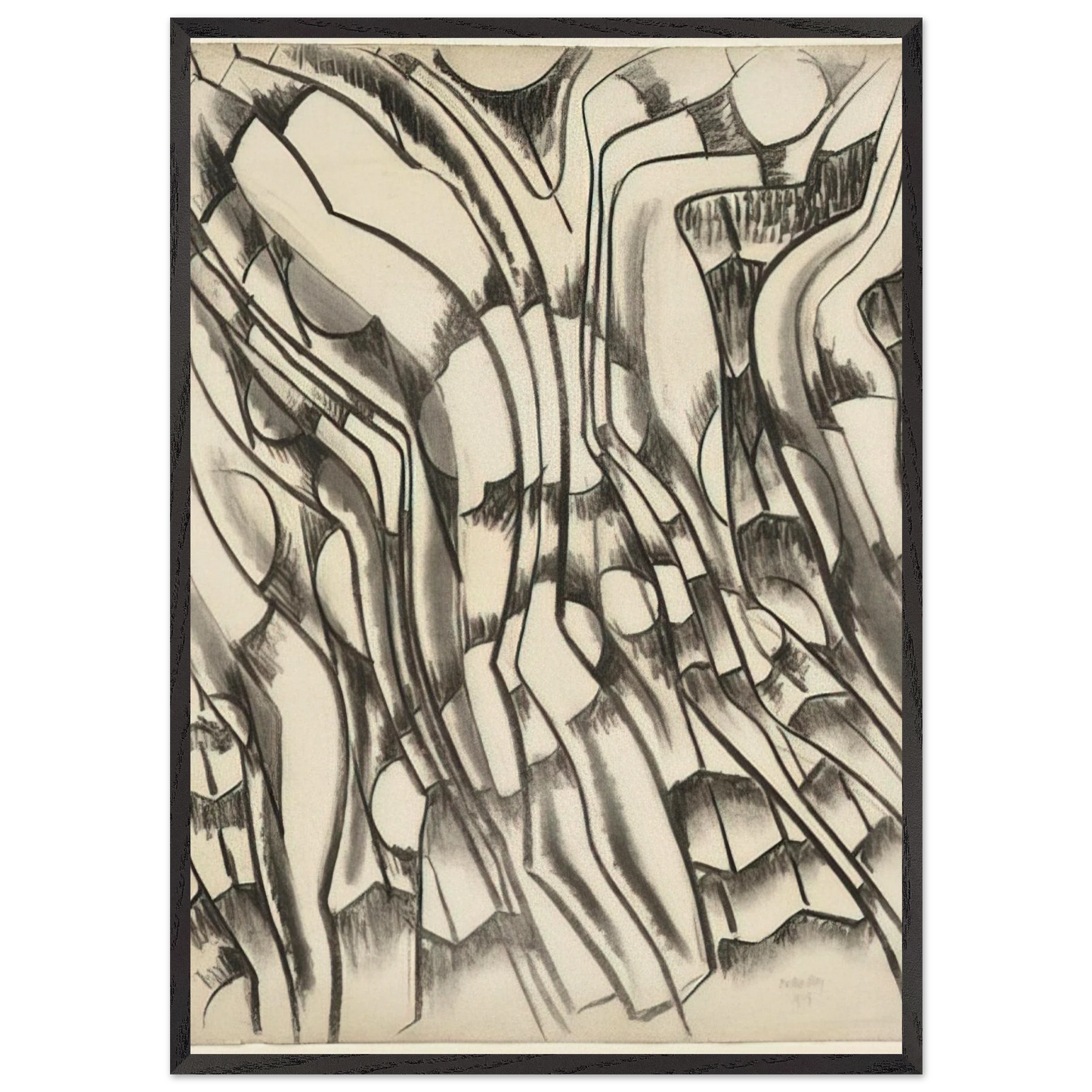 UNTITLED 1 N9 - Man Ray 70x100 cm / 28x40 inches Framed Art Print – Black Wooden Frame