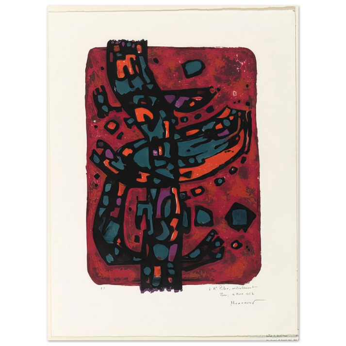 Alfred Manessier - Living Flame - 1954 75x100 cm / 30x40inches Fine Art Poster