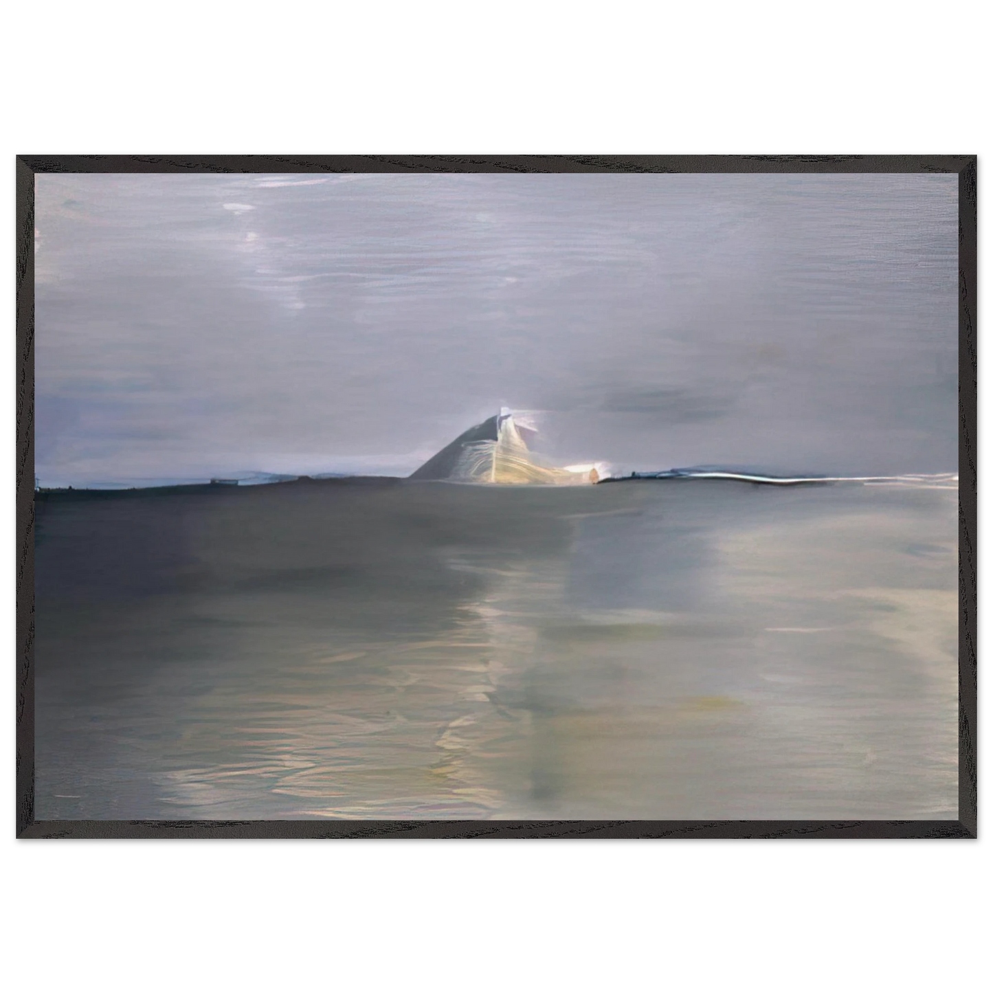 Marine au cap - Lyrical Abstraction - Nicolas de Stael 70x100 cm / 28x40 inches Framed Art Print – Black Wooden Frame
