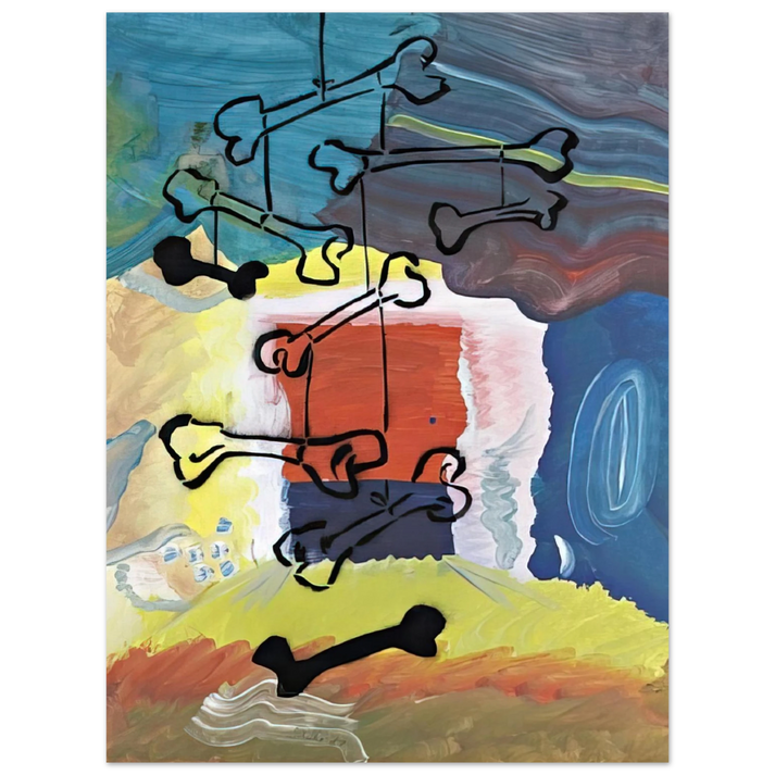 Sigmar Polke - KNOCHEN MOBILE 1981 75x100 cm / 30x40inches Fine Art Poster